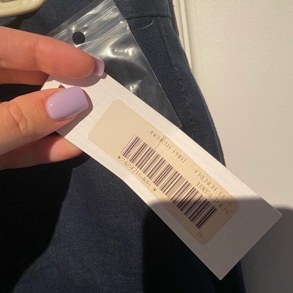 100% Linen straight leg pants - Picture 2 of 3